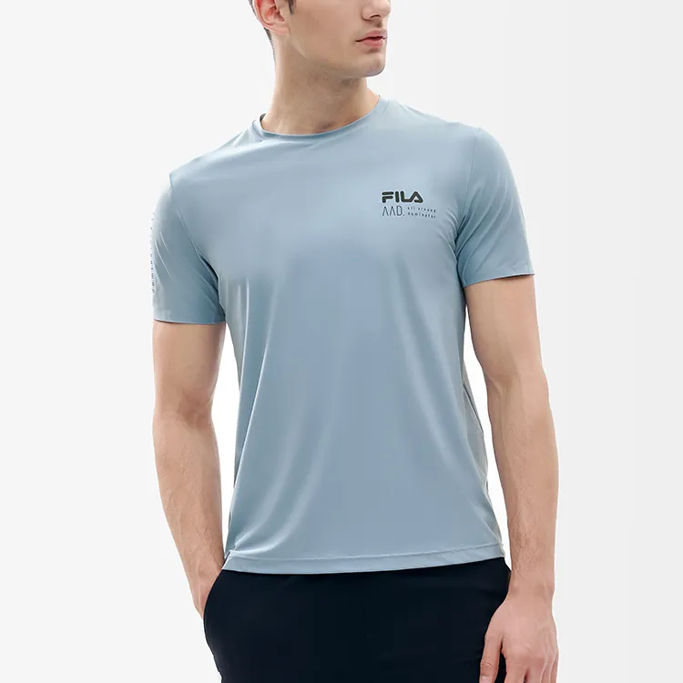 FILA Athletics T-Shirt Men's Ash Gray Blue-4
