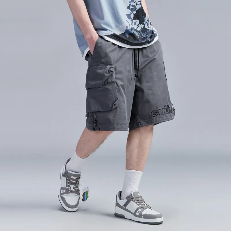 Guuka Casual Shorts Men Dark Gray-7