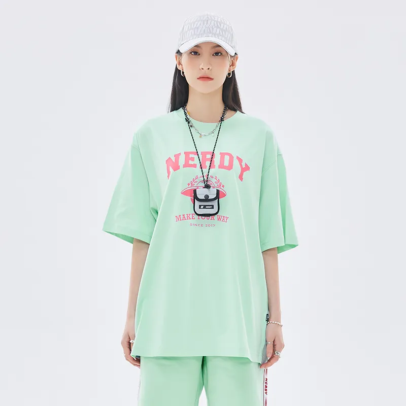 NERDY T Shirt Unisex Mint Green-2