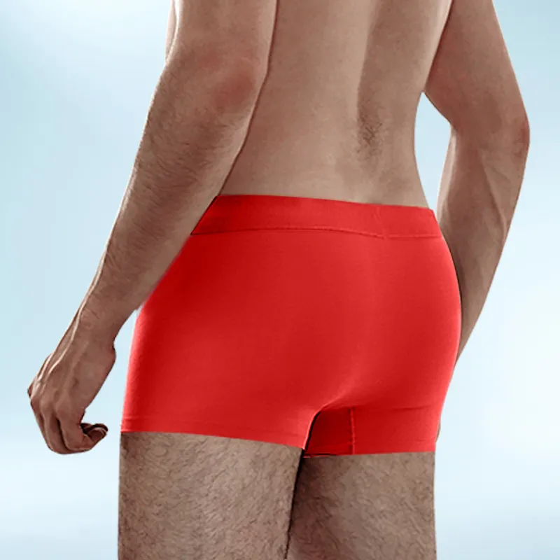 WHITE HOT Boxer Shorts Underpants Men's 1 Pack Solid Color-1