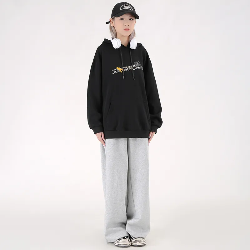Unite Life HOODS Sweatshirt Unisex Black-5