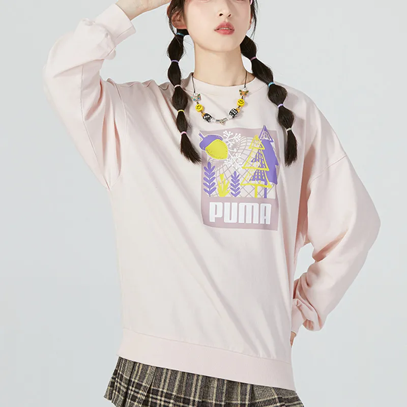 PUMA Sweatshirts Women's Pink-2