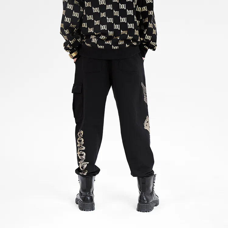 Boy London Casual Pants Unisex Black-4