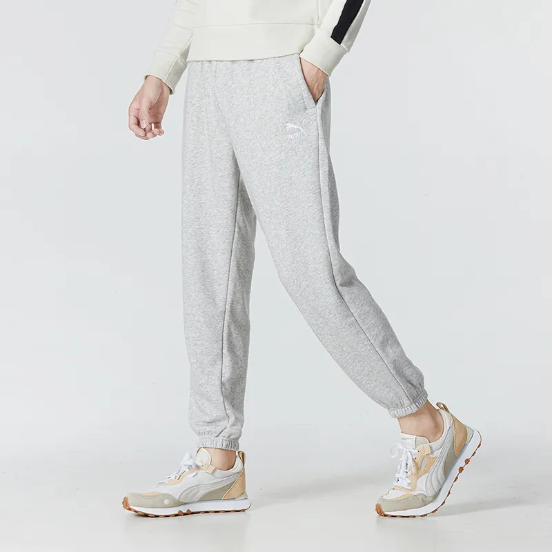 PUMA Knitted Sweatpants Men's Gray-4