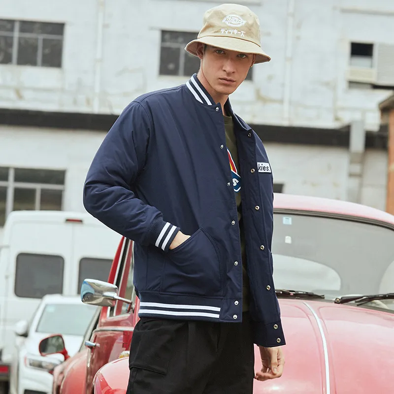 Dickies Puffer Jackets Unisex Navy Blue-4