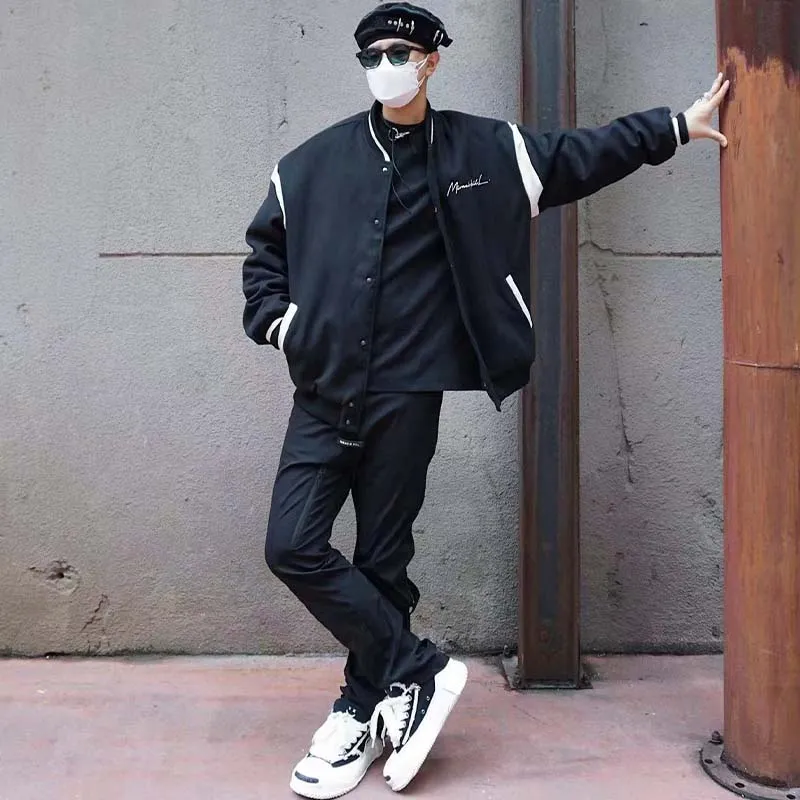 MIRACLE KILL Baseball Jacket Unisex Black-12