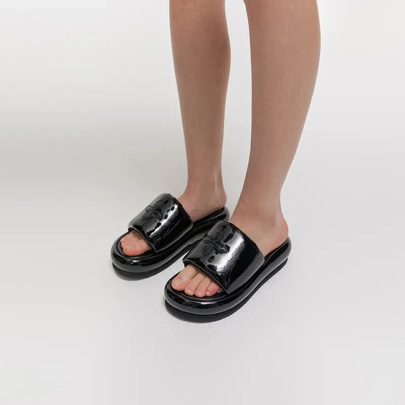 SMFK Slide Slippers Women's Black Lightning-4