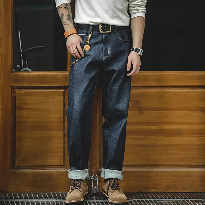 MADEN Jeans Men Denim Blue-4