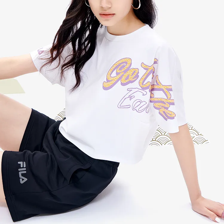 FILA FUSION Crop Top Women's Standard White-5