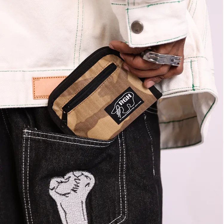 Rough Enough Nylon Wallet Purse Storage Bag Coin Purse Medium Size Unisex Arid Camouflage-4