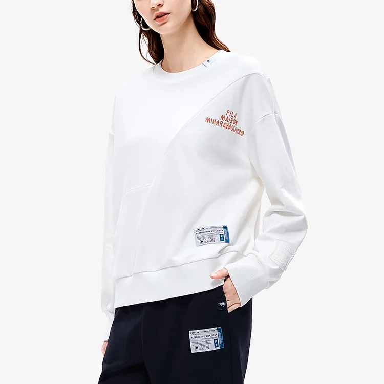 Mihara Yasuhiro X FILA Sweatshirts Women's Coconut Milk White-5