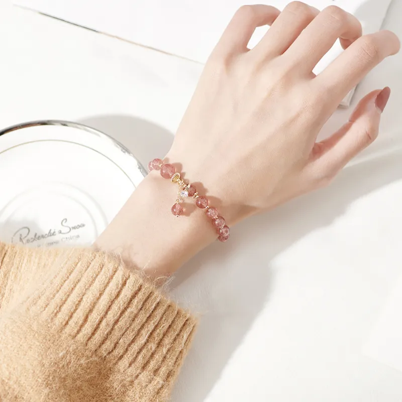 PIARA Jade Bracelets Women's Pink-1