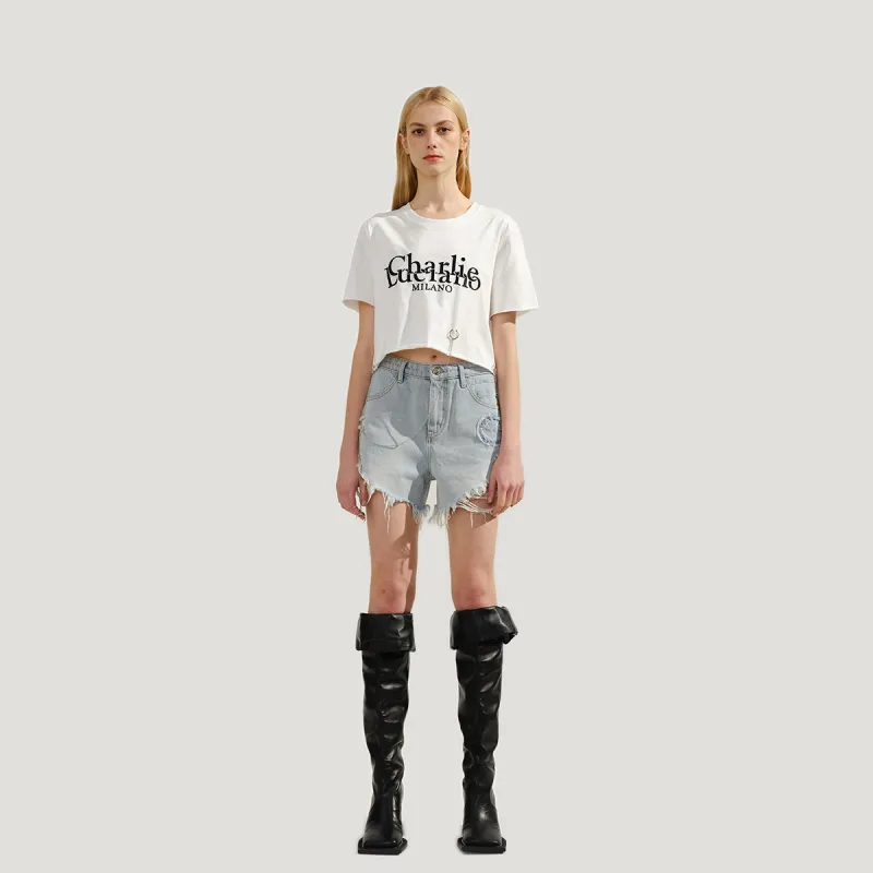 Charlie Luciano Shorts Unisex Light Blue-4