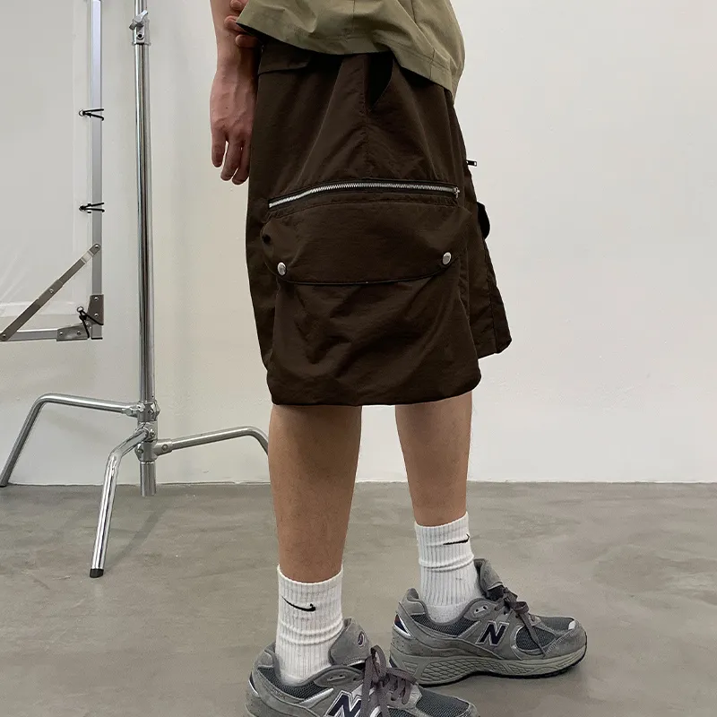 ROARINGWILD ARCH Cargo Shorts Unisex Brown-6