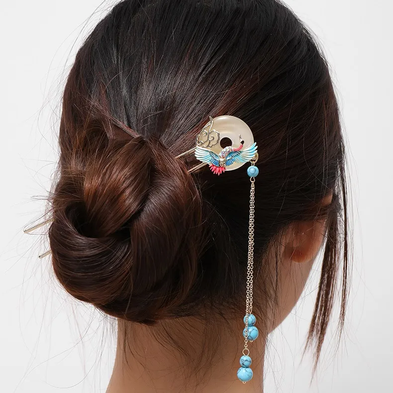 FREE RABBITⅡ Hair Accessories Women's Champagne Gold Crane Style-2