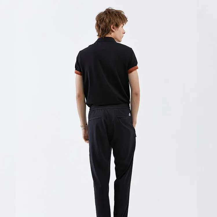 DAVID NAMAN Polo Shirts Men Black-3