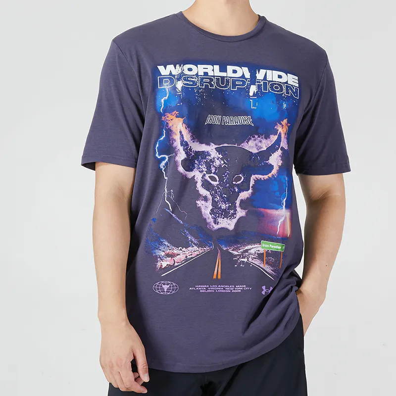 Under Armour T Shirt Men's Purple Blue-3