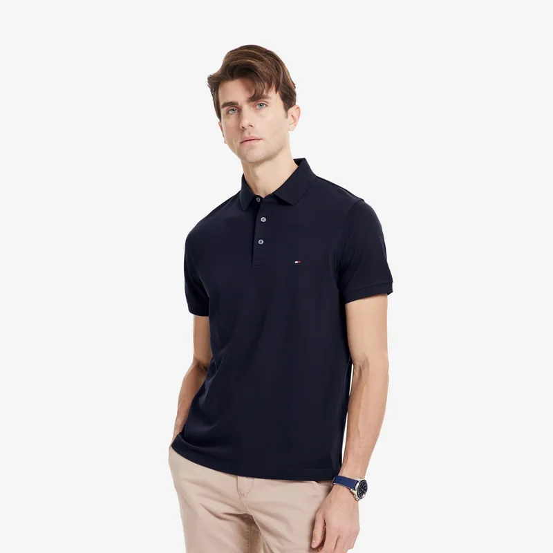 Tommy Hilfiger Logo patch Piqué Polo Shirt-2