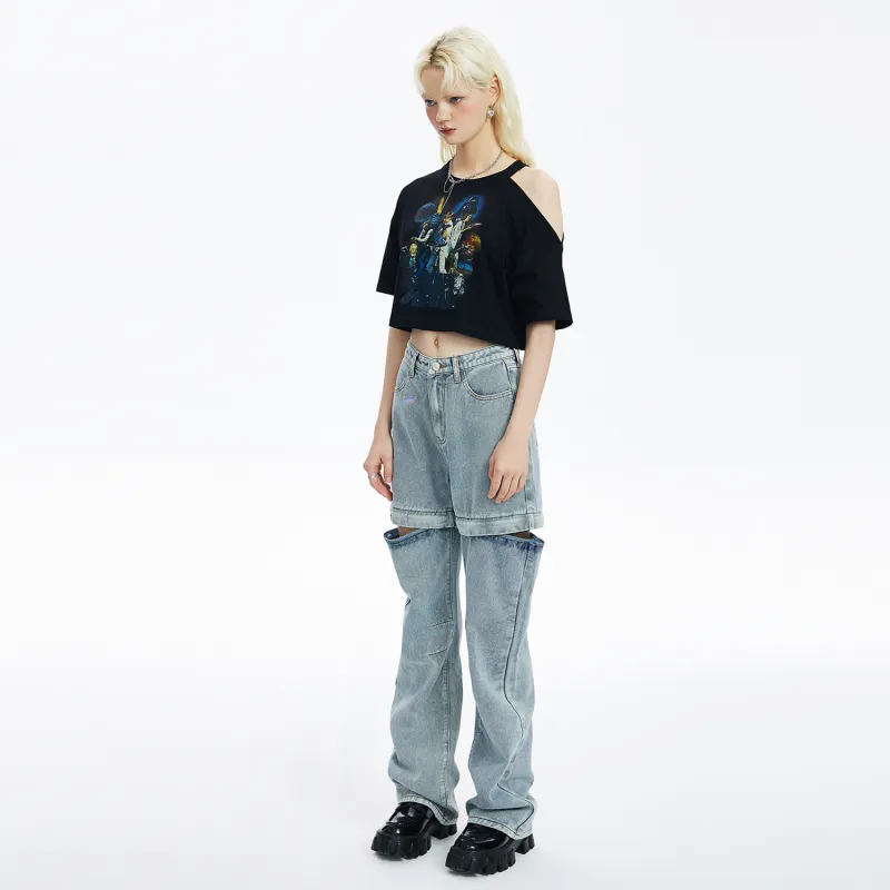 ICONS Lab x Vv.ok Drop Shoulder Sleeve T Shirt Unisex Black-2