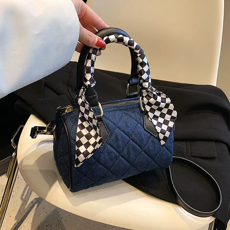 JANE KLAIN Denim Handbags Shoulder Bag Crossbody Bag Regular Women's Blue-7