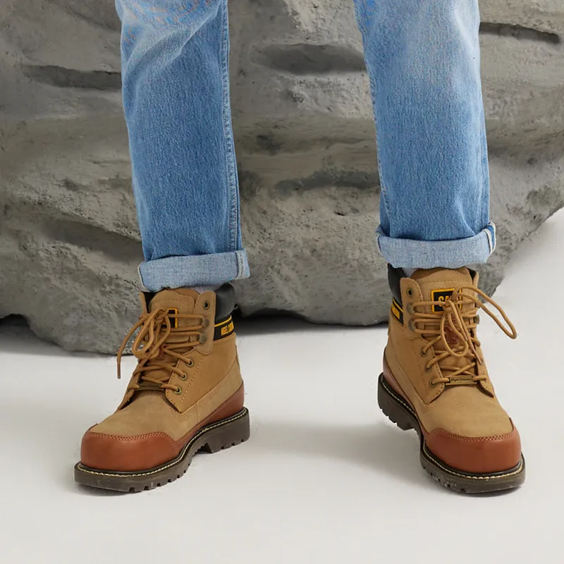 CAT Outdoor Boots Unisex Brown Yellow-5