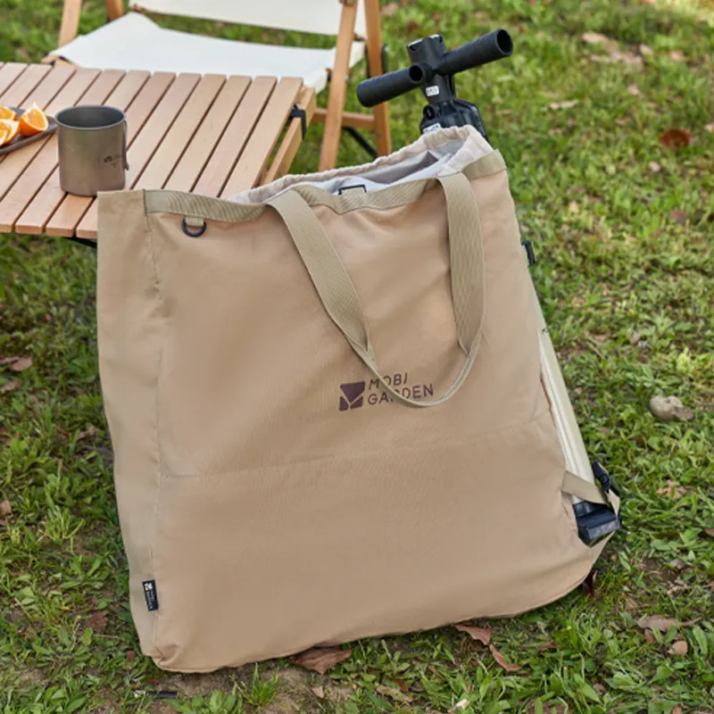 MOBI GARDEN Cotton Storage Bag Shoulder Bag Warm Sand-1