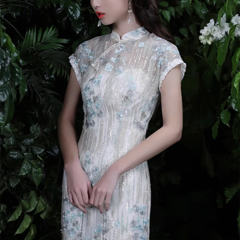 JINYE ORIENTAL Cheongsams Women's Seedlings Green-2