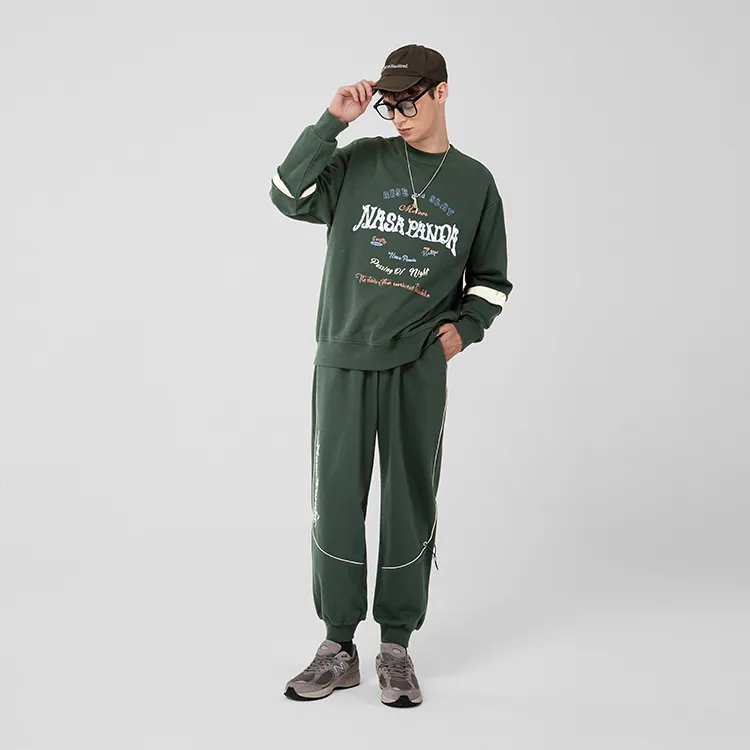 LAMLICKA Nasapanda Casual Pants Unisex Green-5