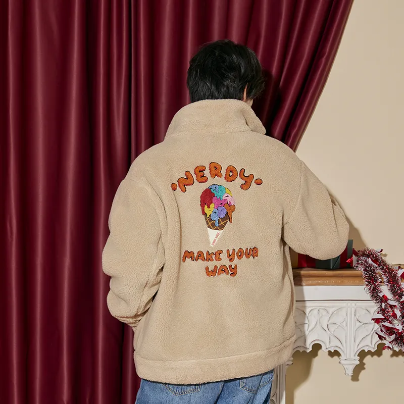 Nerdy Velvet Jackets Unisex Khaki-5