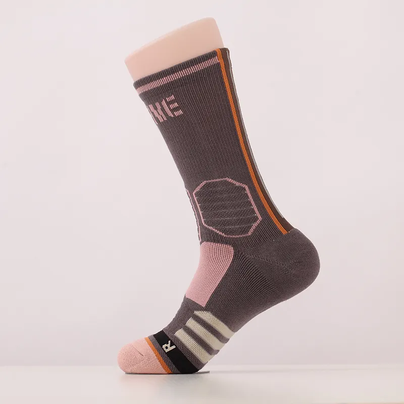 LiNing Sports Basketball Collection Basketball Socks Unisex 2 Pack Sparrow Umber-2