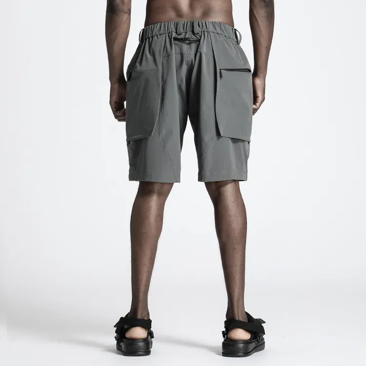 NORVINCY Urban Techwear Zip Patch Pocket Cargo Shorts Unisex-8