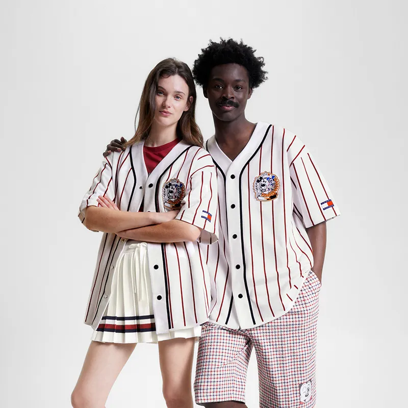 Disney X Tommy Hilfiger Tommy Hilfiger X DISNEY Co branded Series T Shirts Unisex White Red Stripes-2