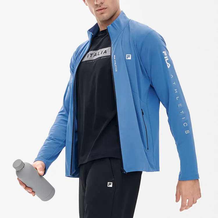 FILA Jackets Men Gray Cobalt Blue-3