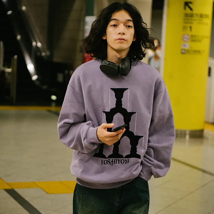 YOSHIYOYI Crew Neck Loose Fit Heavyweight Sweatshirt Unisex-4