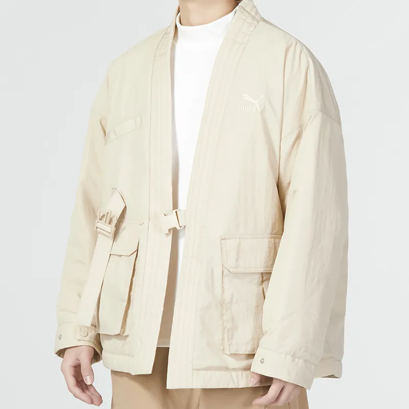 PUMA PUMA CNY Bz Zaozhi Hoodie Puffer Jacket Men's Ecru-3