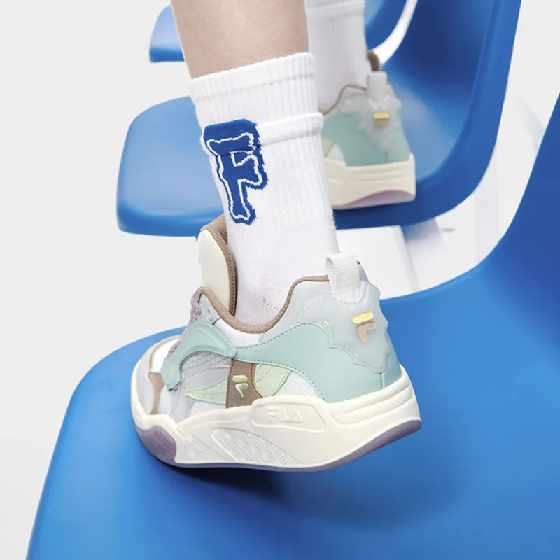 FILA FUSION Lifestyle Basketball Heritage Sneakers 'Blue White Purple' Women's-7