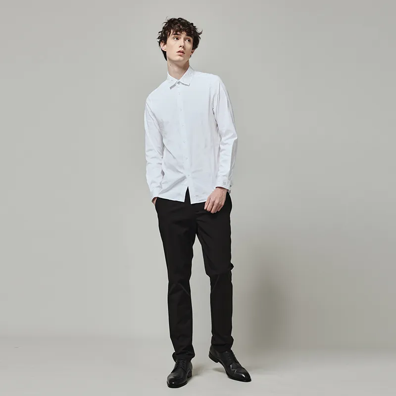 RARE Long Sleeved Shirt Men's White-3