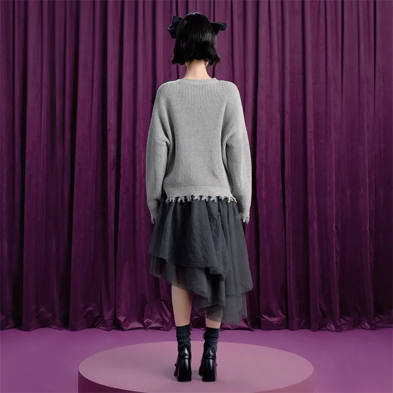 TAMMY TANGS Casual Long Skirts Women's Gray-2