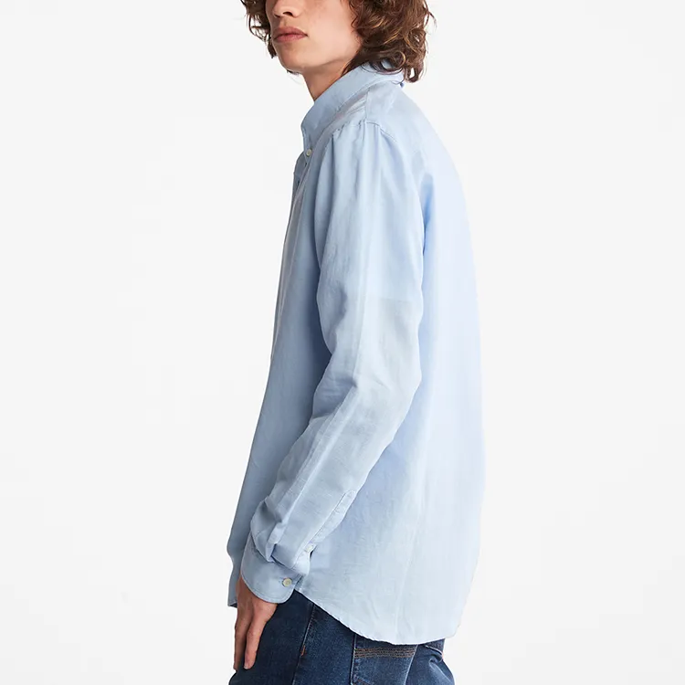 Timberland Shirt Men's Sky Blue Color-3