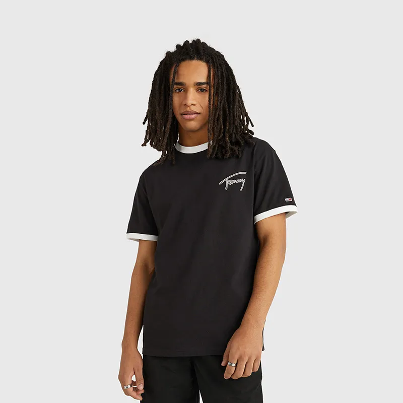 Tommy Hilfiger T Shirts Men Black BDS-2