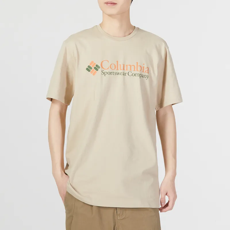 Columbia T Shirts Men Light Brown-2