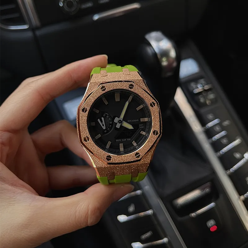 Vencrew Unisex Frost Gold Collection Watch Cases-2