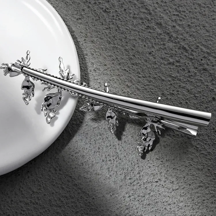 MAGICPOLE Alloy Hair Clips Women's Silver-3