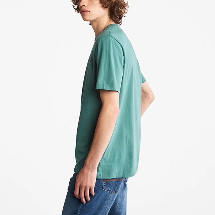 Timberland Set in Sleeve T Shirt Men's Blue Green-5