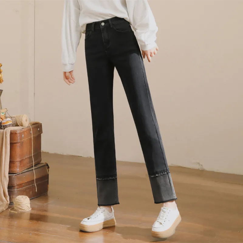 MITUAN Jeans Women's Black Gray-3