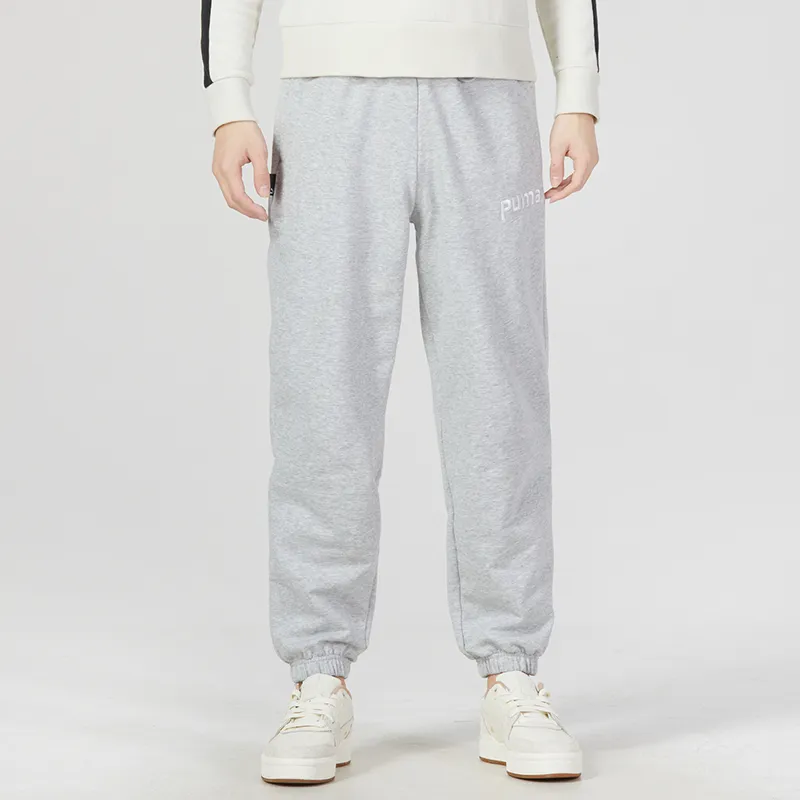 PUMA Knitted Sweatpants Unisex Light Gray-2