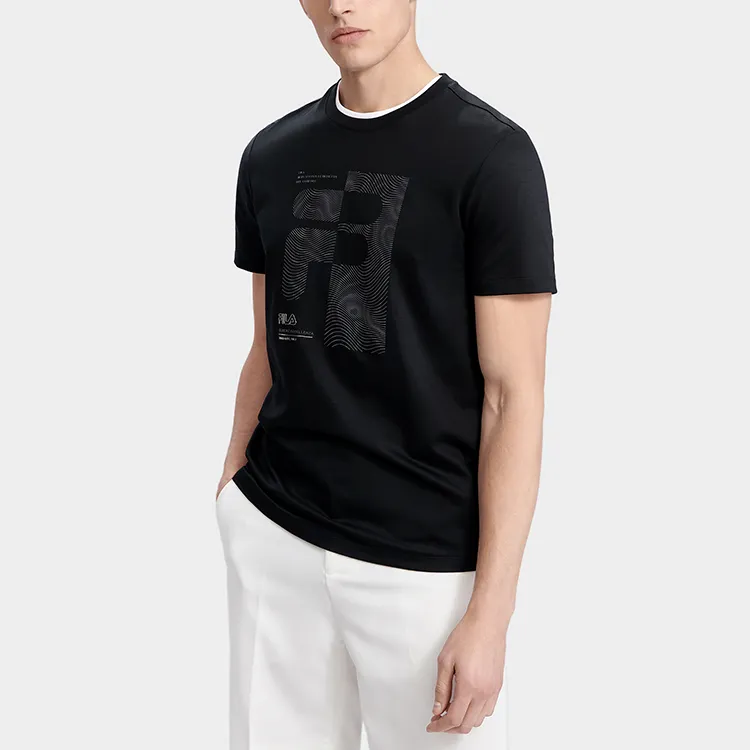 FILA T Shirts Men Jet Black-4