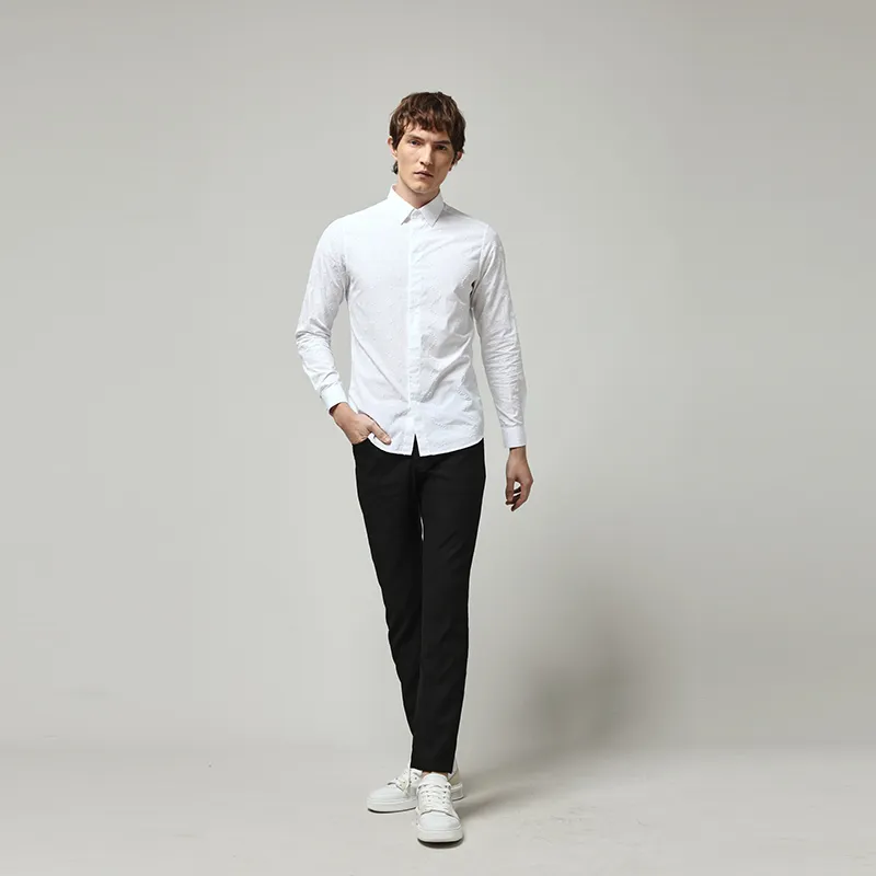 RARE Long Sleeved Shirt Men's White-6