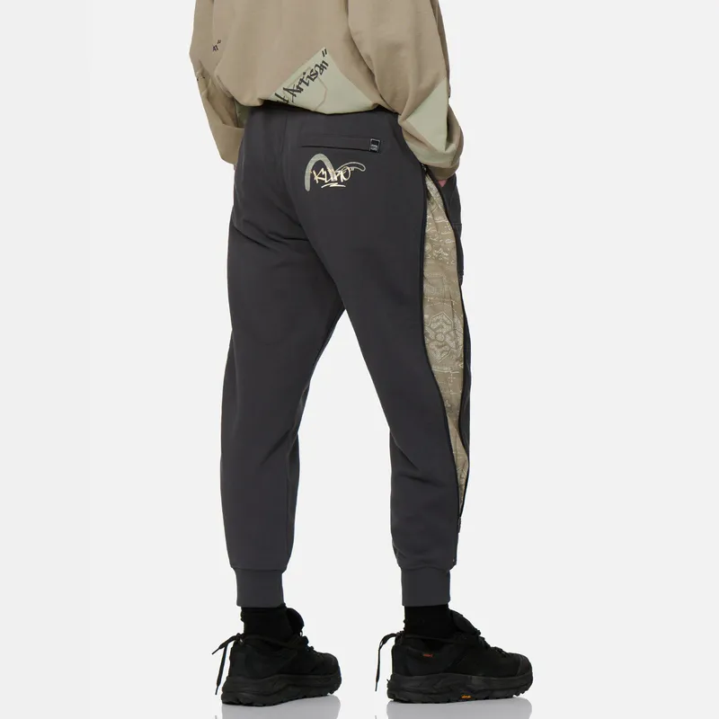 EVISU FW22 Sports Pants Men's Dark Charcoal-3