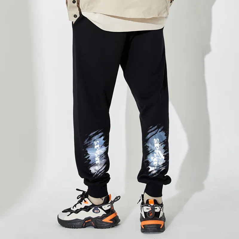 SANSYAS Knitted Sweatpants Unisex Black-4